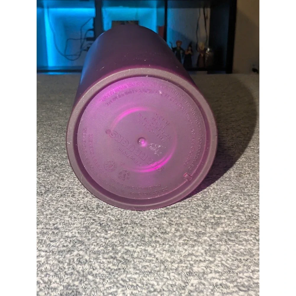 Starbucks August 2021 Matte Purple Soft Touch Tumbler Cold Cup Venti 24oz